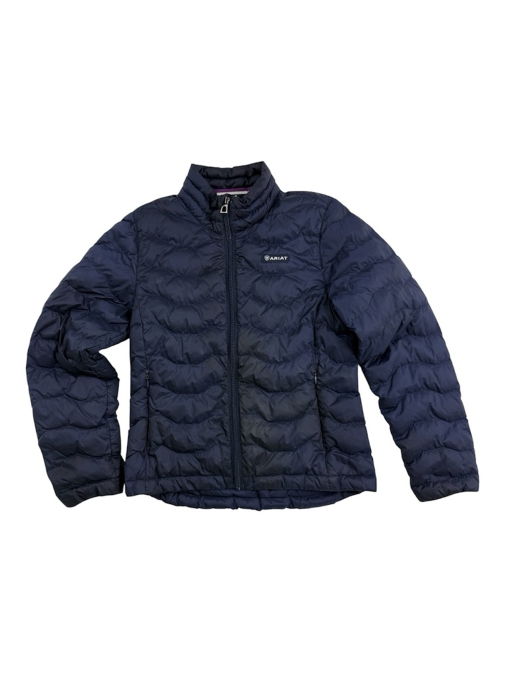 Ariat Navy Quilted Puffer Jacket - Kids Medium